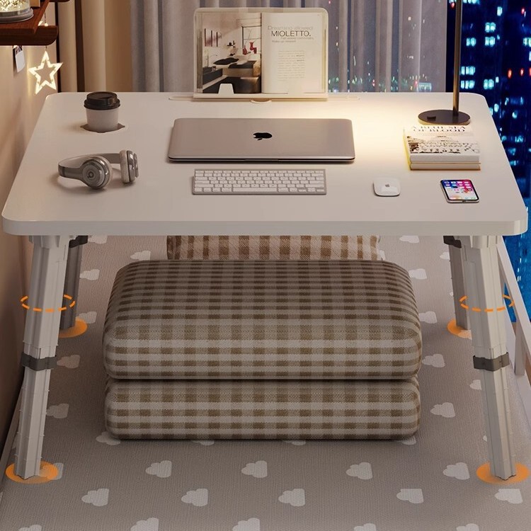 Small Bed Table Can Be Lifted and Lowered, Bed Computer Table, Carbon Fiber Laptop Stand, Foldable Bed Study Table