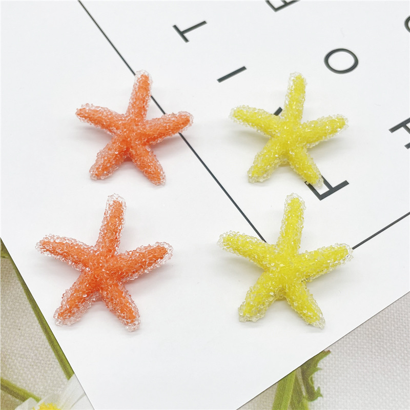 Korean Simple Fashion Candy Color Starfish Earrings display picture 2