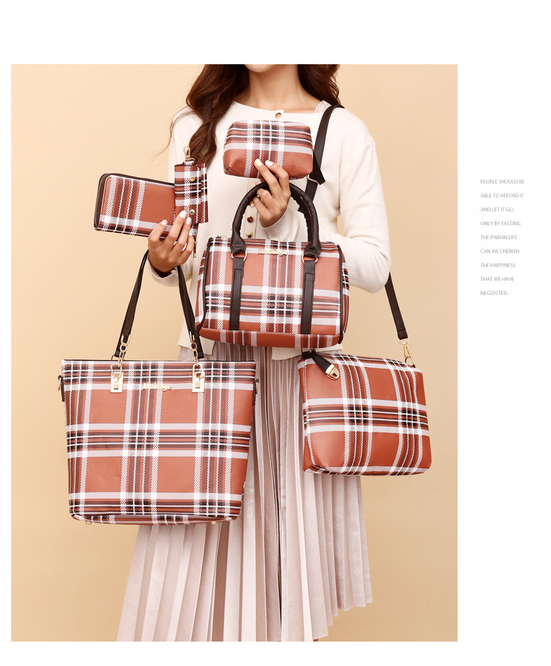 Wholesale of 2024 new styles of European and American retro six-piece single-shoulder bags and hand-carry crossbody bags for foreign trade women's fashion mother-and-child bags undefined