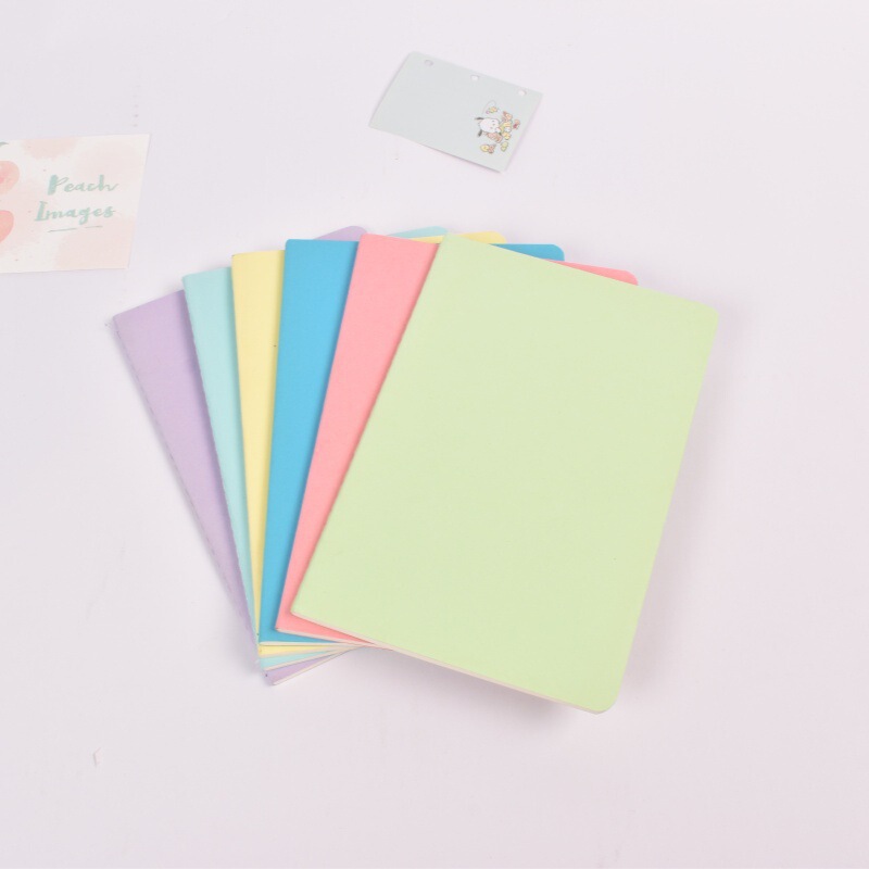 Thickened Simple Colorful Kraft Paper A5 Stitched Notebook Student Portable Diary Ins-Style Homework Notebook