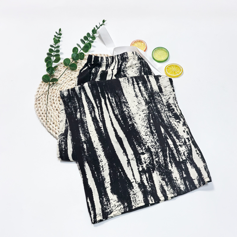 Pantalones de pijama de verano Source 45 de algodón y seda, pantalones anchos de nueve puntos para mujer, finos, talla grande, pantalones holgados para aire acondicionado, pantalones de playa