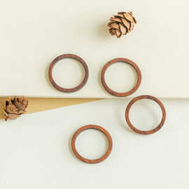 秋季新款圆环纯木耳环耳坠饰品配件