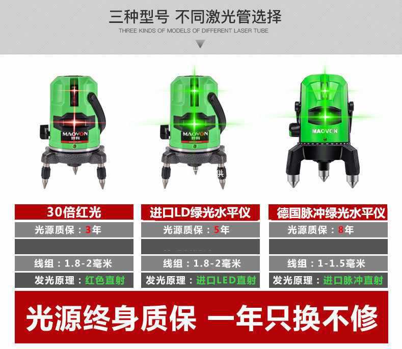 妙有绿光水平仪激光2线3线5线平水仪高精度红外线自动打线投线仪