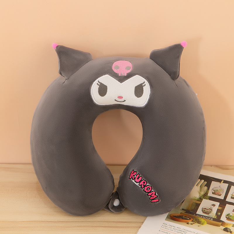 Almohada en forma de U de negocios, almohada para el almuerzo de oficina, viaje de negocios, almohada para el cuello de rebote lento, almohada en forma de U de espuma con memoria de joroba