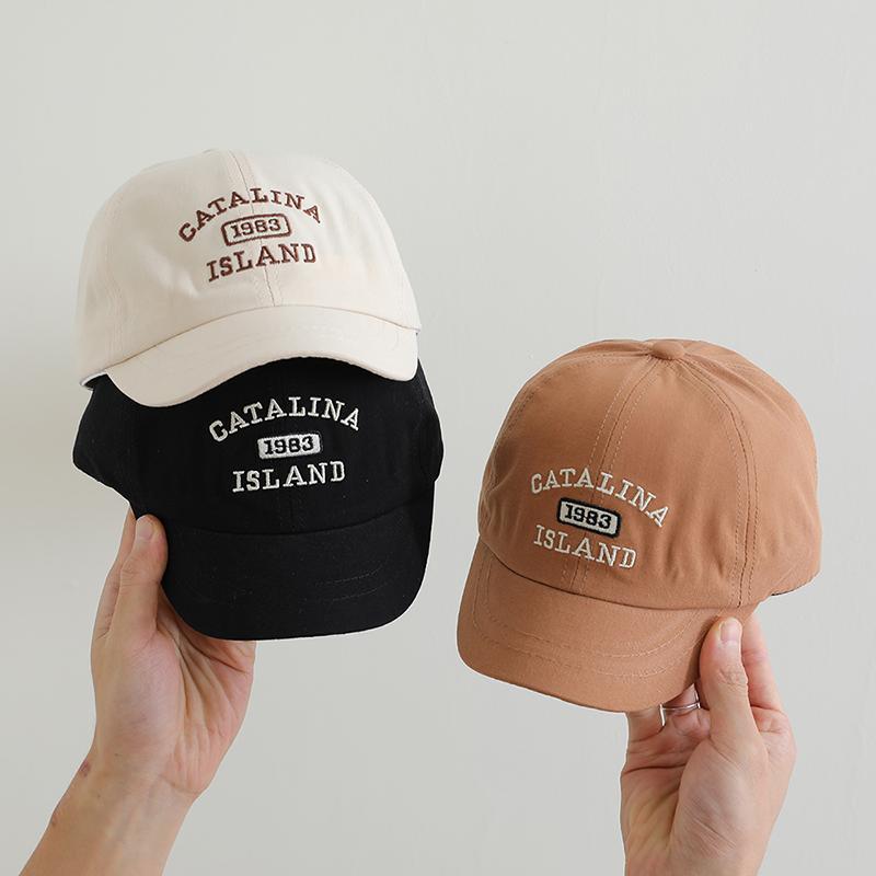 2-5 Sombreros infantiles primavera y otoño delgados estilo coreano de moda para bebés varones sombreros de boca de pato de marea niñas sombreros de sombreros de béisbol