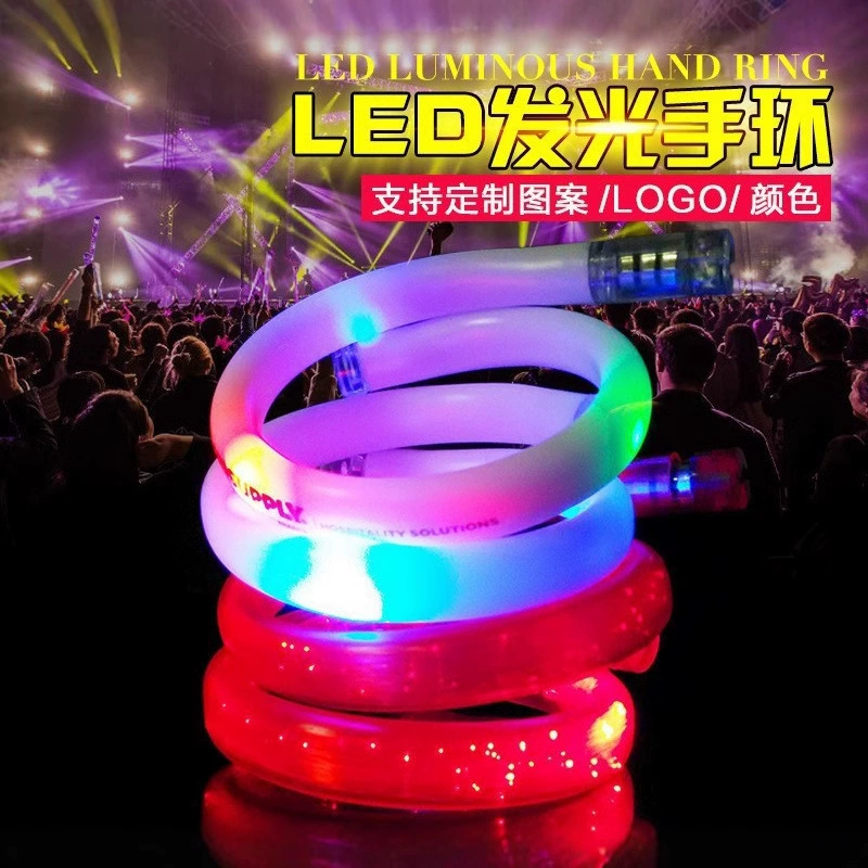 Новый стильный простой светящийся браслет из TPU с флуоресцентным ремешком и LED-подсветкой для создания атмосферы