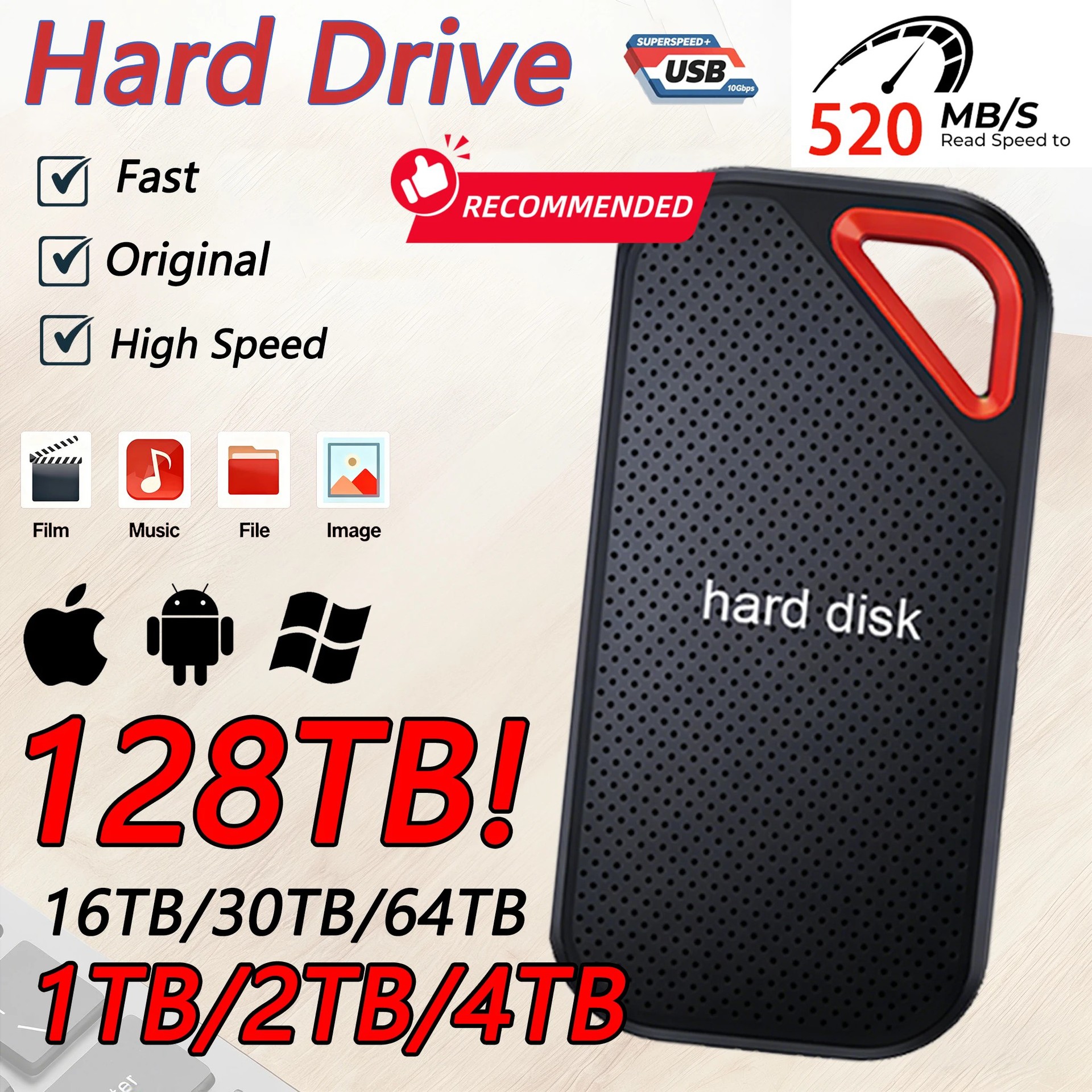 Solid-State Mobile Hard Drive Ssd Pssd E81 1Tb 2Tb 4Tb 6Tb 16Tb 32Tb 64Tb 128t