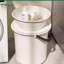 水桶脸盆三件套加厚带盖学生宿舍洗澡桶水瓢盆水桶洗衣桶工厂批发