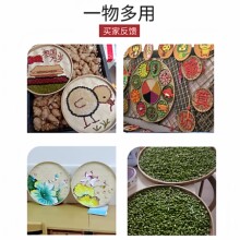 竹编圆簸箕绘画三月三农家用无孔环创装饰舞蹈道具竹匾笸箩晾晒用