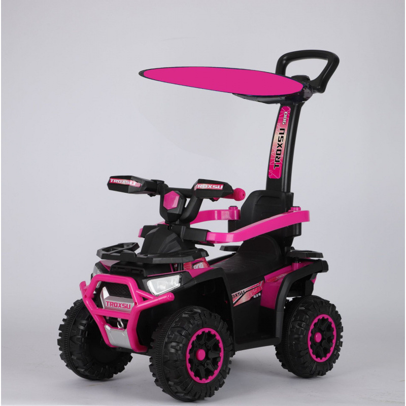 Cuatro ruedas de patineta transfronteriza para niños con música, carro de playa eléctrica, carro de cuatro ruedas de ciclista de carretera