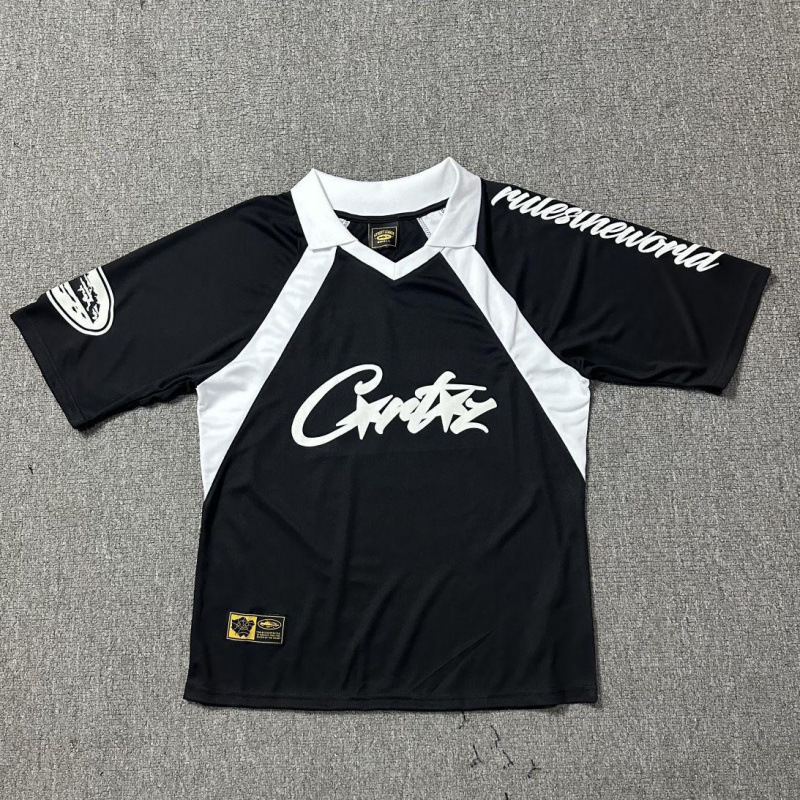 国境を越えた貿易アマゾンチームユニフォームカジュアルVネックTシャツCorteiz Alcatrazバスケットボールユニフォームレタープリントストリート|undefined