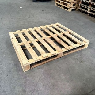 Guangzhou Custom Size Pure Wood Pallet Wooden Board 100*120 Four-Sided Fork Logistics Warehouse Pallet Turnover Pallet