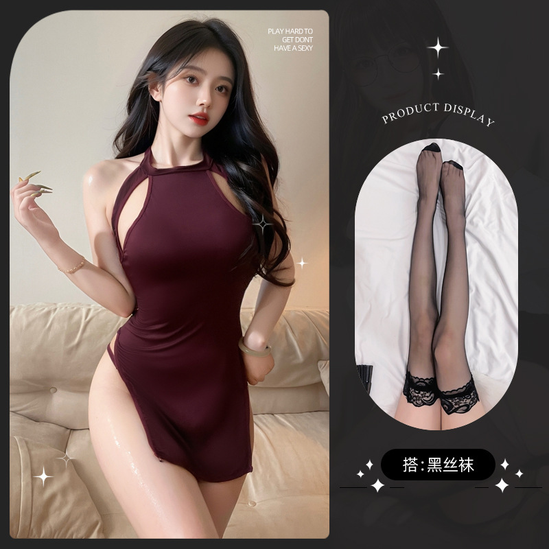 파티 스커트 + 블랙 스타킹