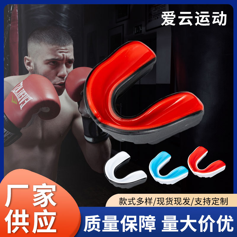 Sports Protective Braces, Professional Fighting Sanda Taekwondo, Adult and Children's Mouth Guards, Basketball Single-Sided Protective Braces