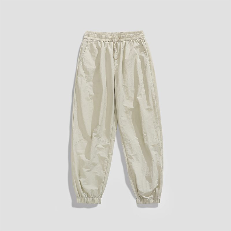 Men's versatile summer slim-fit casual long pants, Korean style trendy men's 9-hole pants, loose ankle design