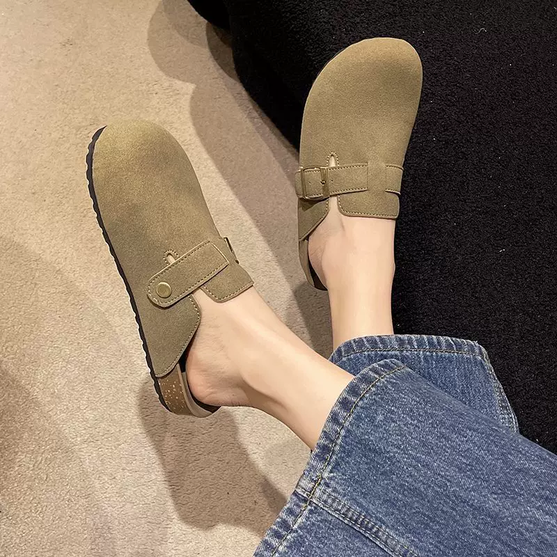 «Коллекция 1754 человека» Босоножки Birkenstock, полупантолеты для женщин, 2024 летняя новинка, ленивый шлепок на плоской подошве
