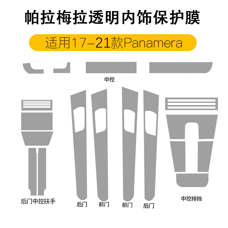 for 23 New | Cayenne Car interior film - 17-23-panamera-long-wheelbase-full-set