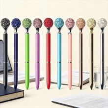 跨境钻球圆珠笔广告礼品笔水晶笔学生礼物时尚金属笔定制LOGO批发