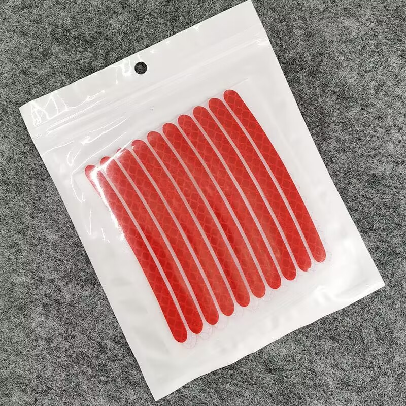 Wheel hub reflective stickers (red) 20 pieces