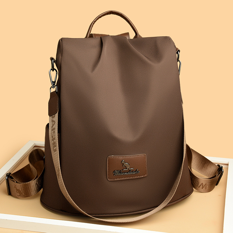 Classic Simple Anti-Theft Backpack Korean Style Niche Women's New Oxford Cloth Casual Versatile Large Capacity Bag - Thumbnail 3