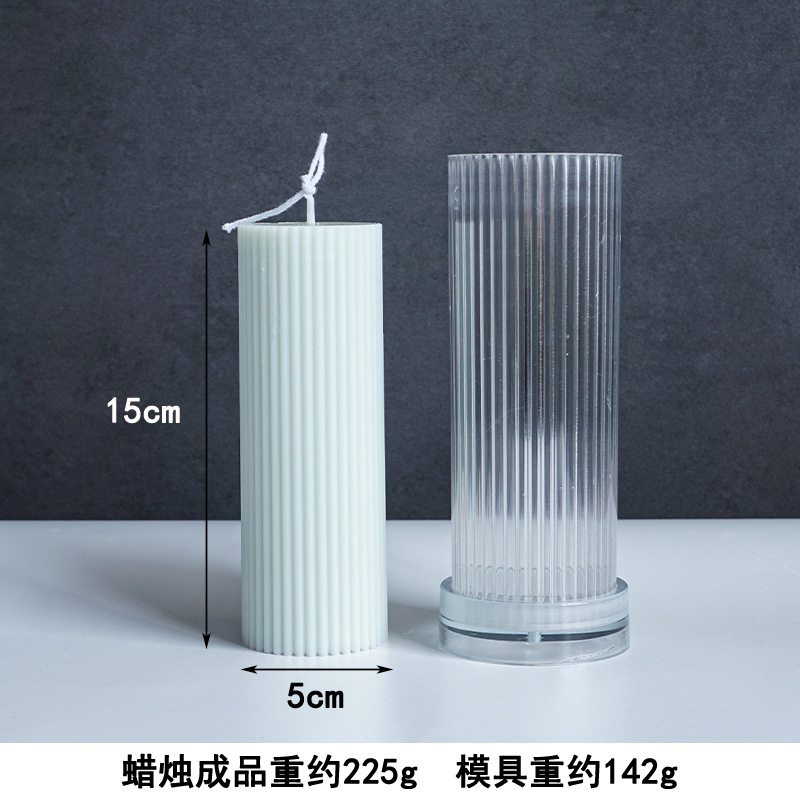 Raya vertical señaló larga barra vela molde diente fino tira cabeza plana acrílico molde aromaterapia vela DIY molde