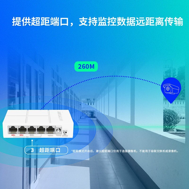 Mercury (MERCURY) 5-портовый PoE питательный коммутатор для предприятий офисов дома камеры супер