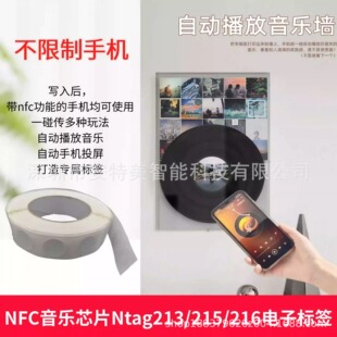 NFC Label Sticker Ntag215 Electronic Chip Shortcut Instructions Touch Sticker Music Touch Play Song Music