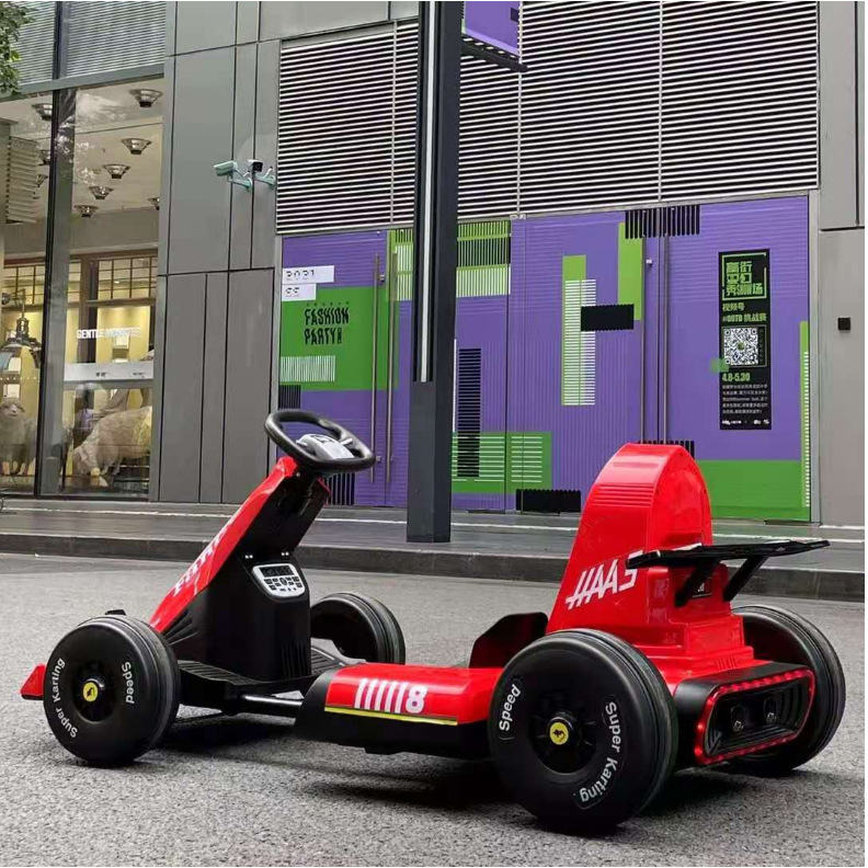 Bedoqi drift coche eléctrico para niños go-kart niños y niñas bebé de carga cochecito de juguete para niños puede sentarse adulto