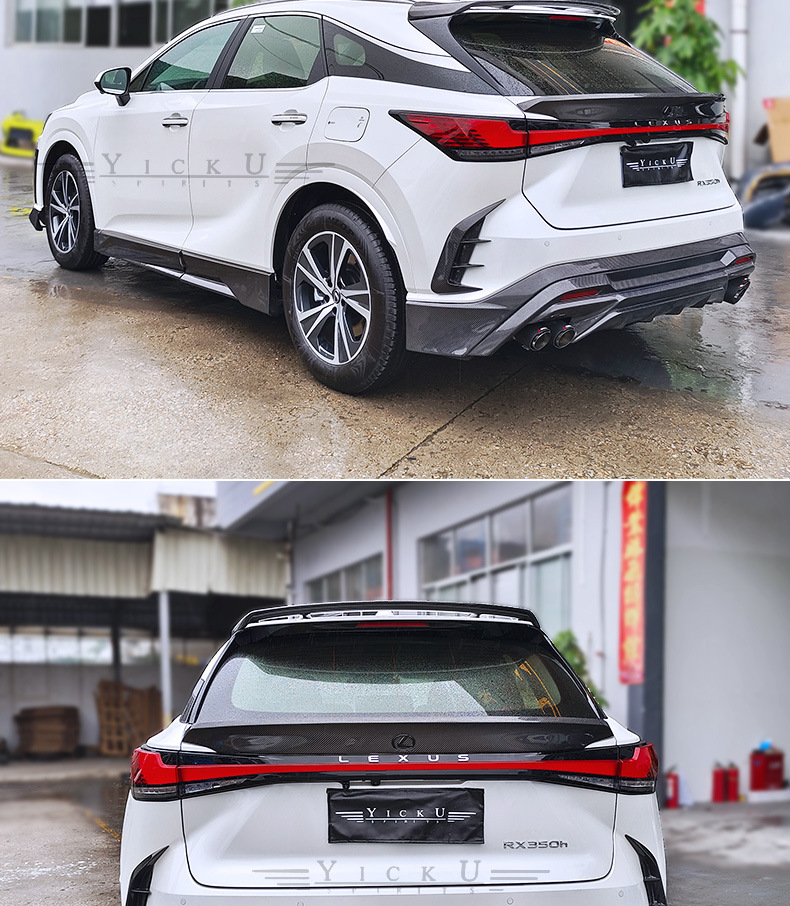 Suitable for 23-25 Lexus Rx350 Modified Trd Carbon Fiber Front Lip, Rear Lip, Side Skirt and Tail Top Wing