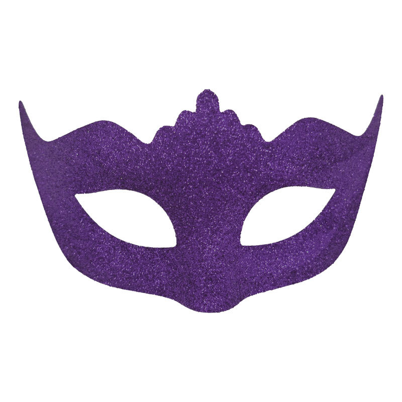 Carnaval polvo brillante retro pequeña máscara de corona veneciana máscara falsa máscara de maquillaje polvo brillante retro máscara de mitad de cara