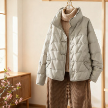 羽绒服女款2025新款冬季短款中国风高级感平湖羽绒外套大码