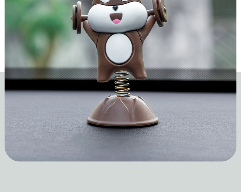 Car Dashboard Spring Doll Cartoon Ornaments Dashboard Skateboard Bear Car Ornaments Car Interior Accessories