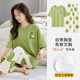 Short Sleeve Pants Pajamas Women's Summer Cotton Thin Style with Chest Pad Cartoon Girl Students Summer Outer Wear Home Clothes