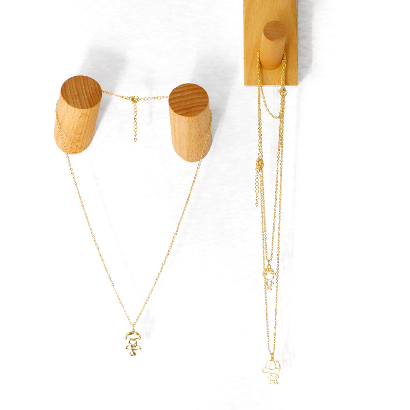 wholesale jewelry cute little boy little girl pendant necklace Nihaojewelry