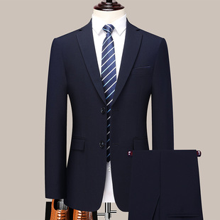 Suit suit Men's Casual Jacket Spring and Autumn Business Fashion Men's Professional Dress Slim-fit Suit Two-piece Set