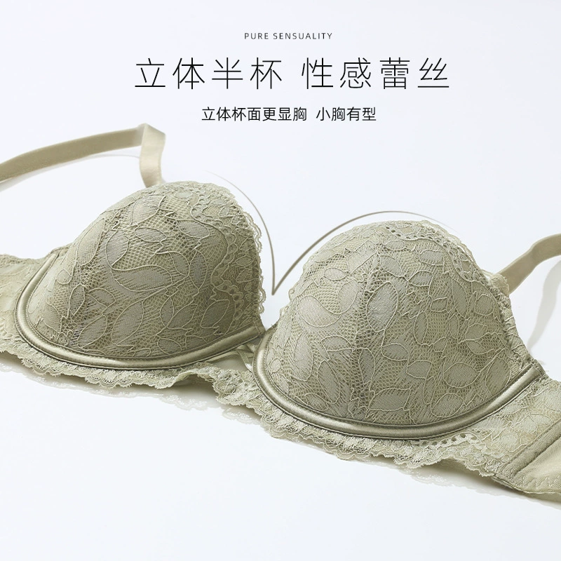 sexy supporting underwear, summer ultra thin push up bra, french style