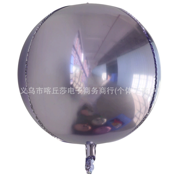 4d铝膜气球18寸22寸立体正圆形金色银色铝箔气球装饰布置厂家批发|undefined