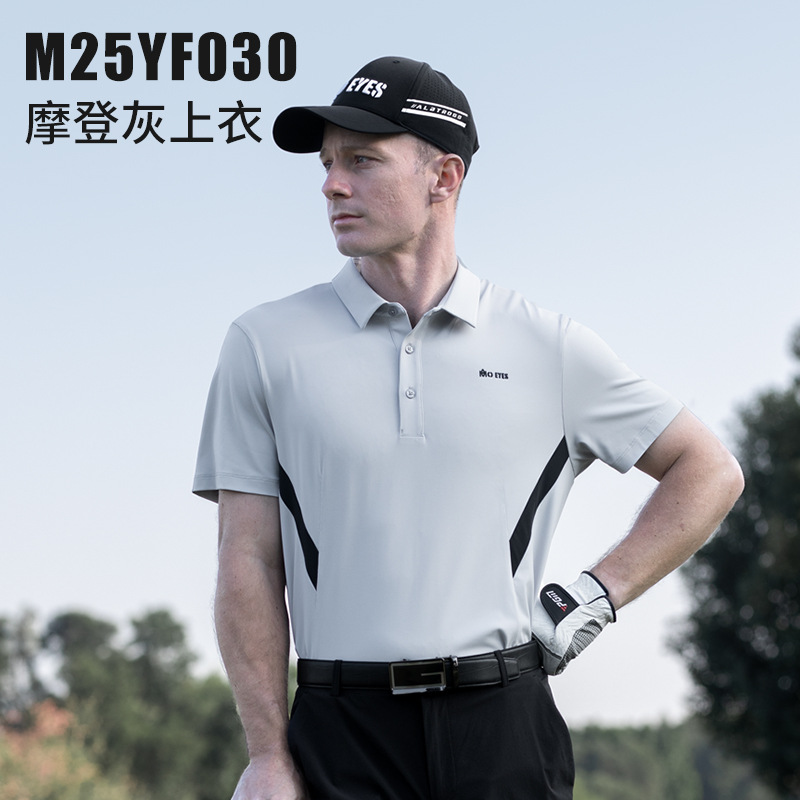 Áo polo nam tay ngắn golf Mo EYES vải nhập khẩu Hàn Quốc đàn hồi cao — M25YF030-Áo màu xám hiện đại [Cổ áo liền mạch/vải nhập khẩu Hàn Quốc/mềm và đàn hồi cao], M25YF030-Áo trắng [Cổ áo liền thân/Vải nhập khẩu Hàn Quốc/Mềm mại và đàn hồi cao], M25YF030-Áo đen [Cổ áo liền mạch/vải nhập khẩu Hàn Quốc/mềm mại và đàn hồi cao]