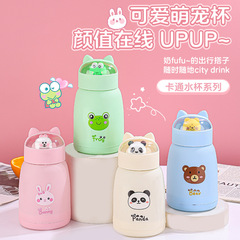 卸売かわいいペットカップクリエイティブ漫画人形カップ学生飲料カップかわいい子供の水カップオープニングギフトガラスカップ