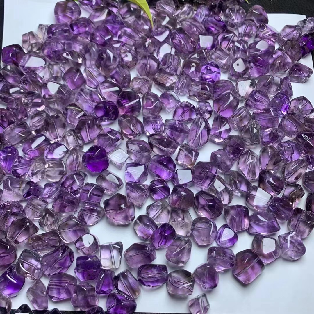 天然紫塔晶 随行散珠，随行切珠 晶体通透 可diy各类饰品配件