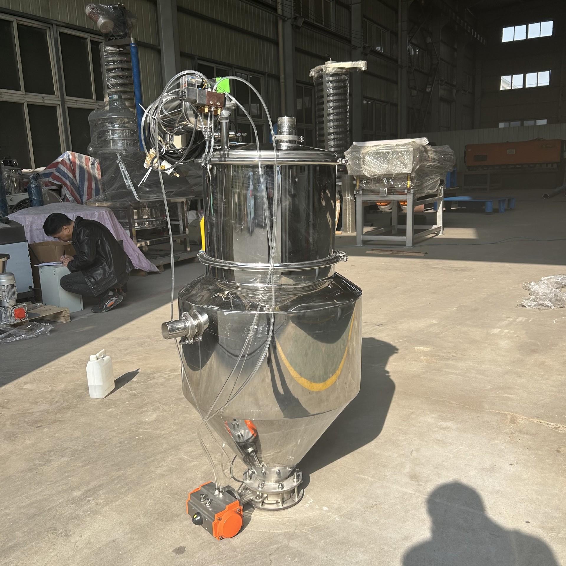 晟图粉体真空输送筛分系统 负压抽料机 造粒颗粒垂直输送