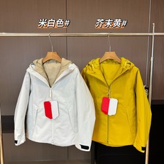 091803 秋季新款男女款三合一防风防水连帽软壳登山服夹克冲锋衣