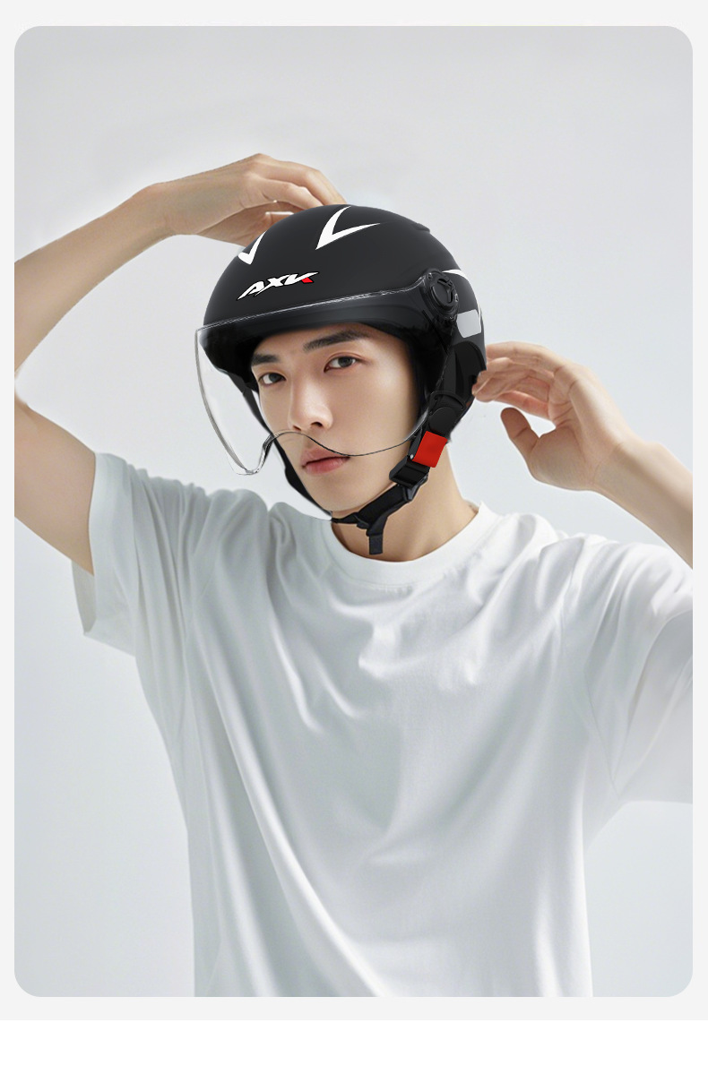 3C certified electric motorcycle helmet for men, sun protection, summer riding, electric scooter helmet for women, suitable for all seasons, safety helmet