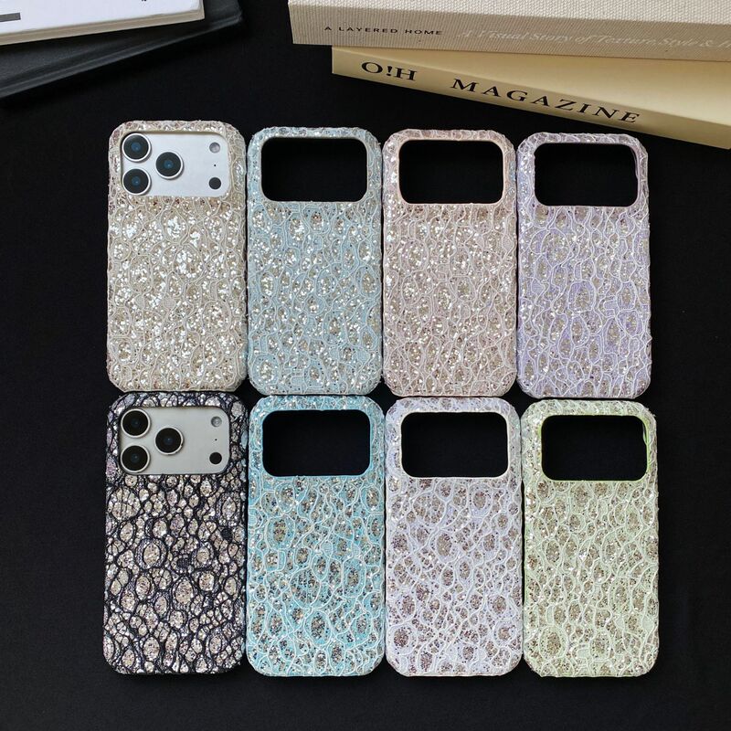 Glitter lace sequin phone case suitable for iPhone 17 Pro, 18 Pro Max, gradient 15/14/13 Pro Glitter lace sequin phone case suitable for iPhone 17 Pro, 18 Pro Max, gradient 15/14/13 Pro