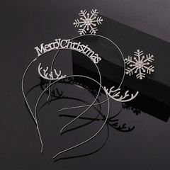 Korean-style deer antler hair accessories with a Christmas punk style and metallic texture, multiple alloy headpieces with moose antlers, hair accessories for girls