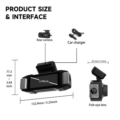 Cross-border F323 Four-Lens: Driving recorder