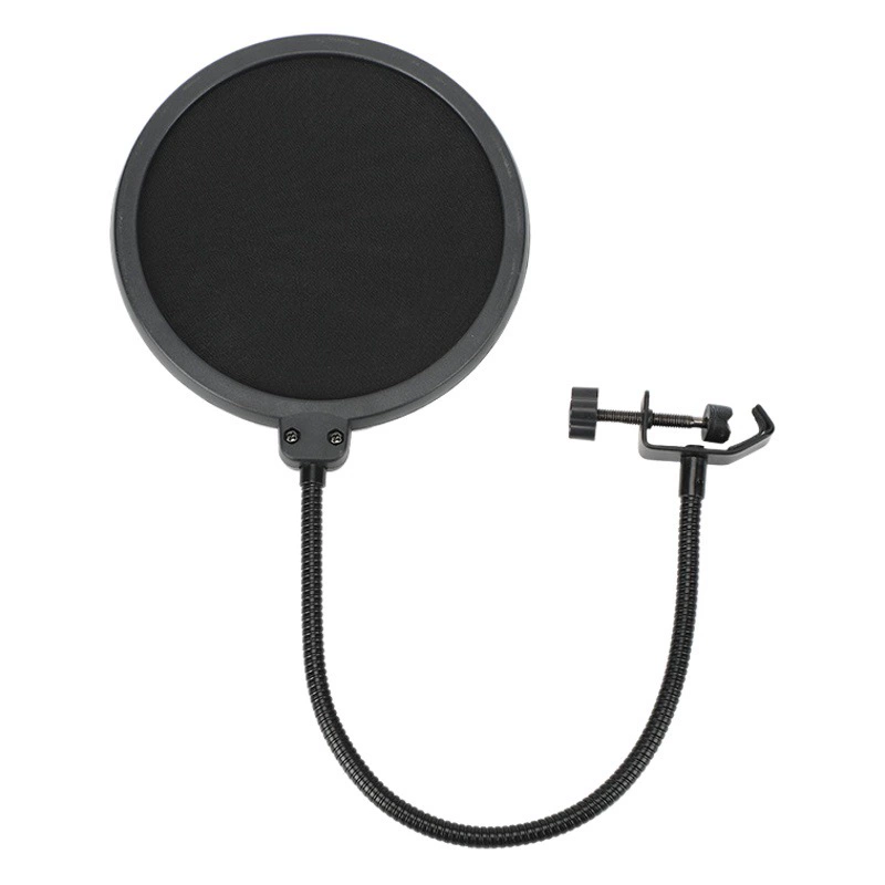 Римский большой двухслойный микрофон, анти-распылительная сетка, запись караоке, трансляция, защита от шума, чистая студия звукозаписи, крышка от брызг