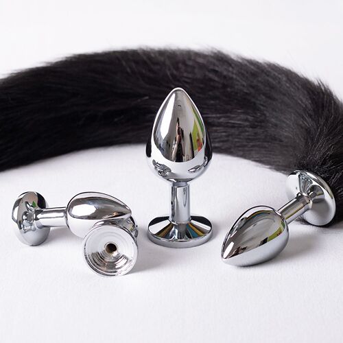 Removable sexy tail anal plug SM fox tail anal plug women's supplies anal dilator novice small size