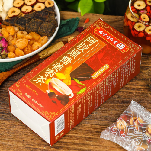 Nanjing Tong Ren Tang donkey hide gelatin brown sugar ginger date tea brown sugar ginger date wolfberry tea rose brown sugar tea combination delivery