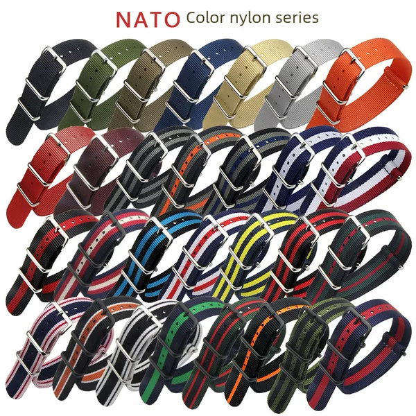 Nato Canvas Nylon Strap Integrated Woven Watch Wristband Smart Replacement Strap Factory Spot Free Design